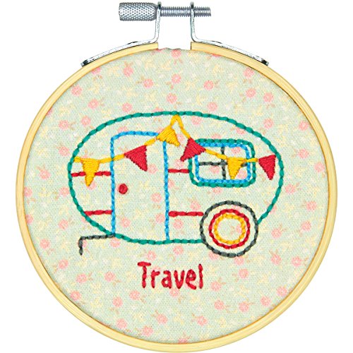 Image of Dimensions 'Camper' Short N' Sweet Mini Embroidery Kit for Beginners, 4''