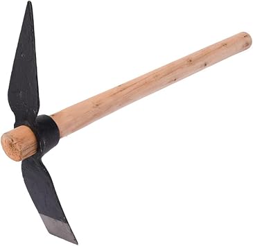 Pick Mattock Hoe Garden Pick Heavy Duty Pick Axe Hand Tool Forged Weeding Garden Pick for Gardening Loosening Soil Camping