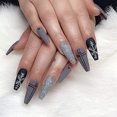 Senvenski Gel Nail Polish Grey Black White Glitter Dark Purple Starrily Sparkle Shimmer Crystal Girlfriend Gift Soak Off Set Uv Led Art Varnish 4 Colors (Cs010) #TOP1