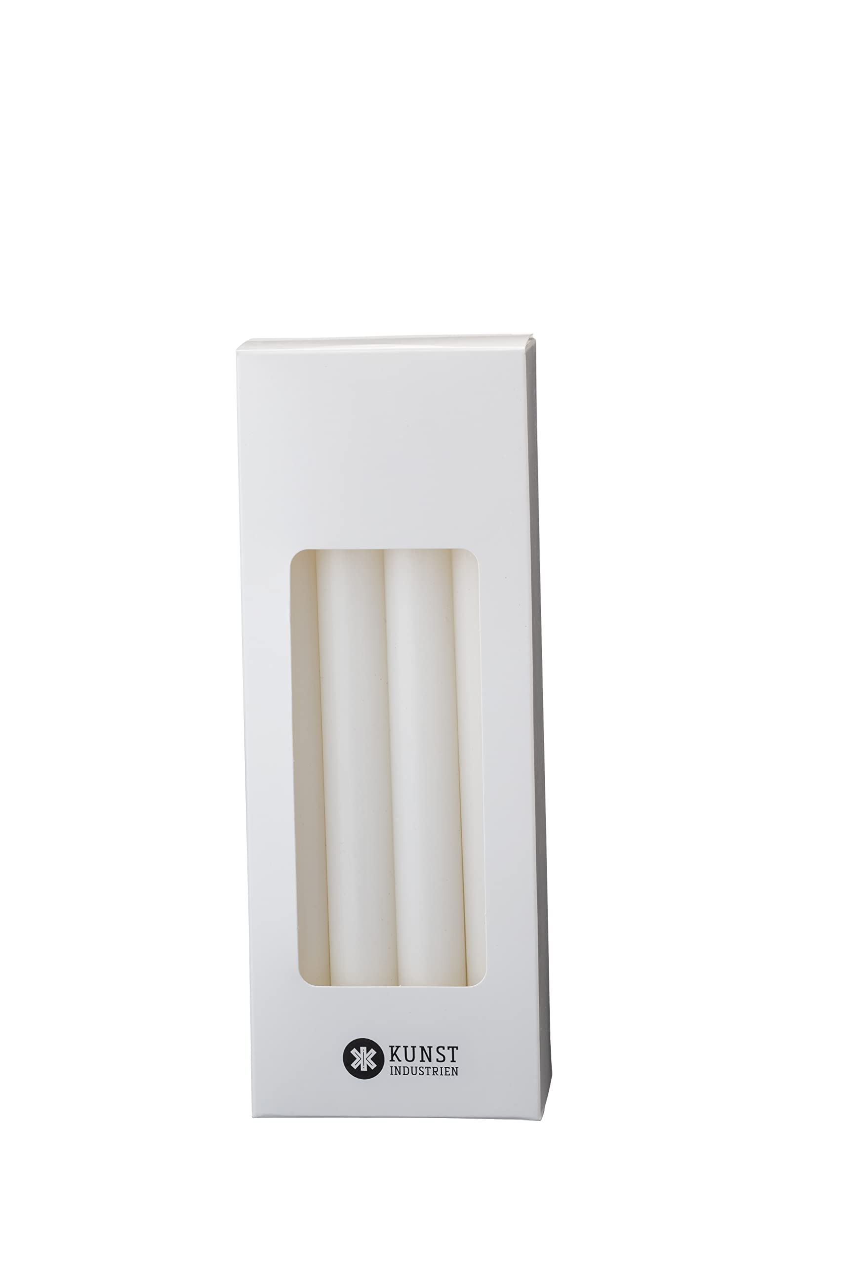 Kunstindustrien® Taper Candles White, 24cm, unscented Candles 8pcs.