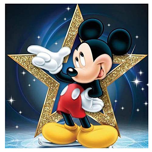 Diamond Painting Set Full Bilder Maus Star Anime, Meecaa 5D Diamant Painting Diamant Malerei mit Zubehör 30x30cm (Maus 2) Cover
