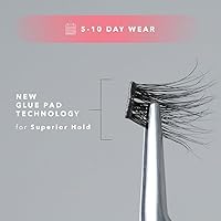 Vista 4 de Silly George Pestañas emergentes – racimos de pestañas postizas prepegadas de 1 paso, extensiones de aspecto natural, color negro, juego de 5 a 7