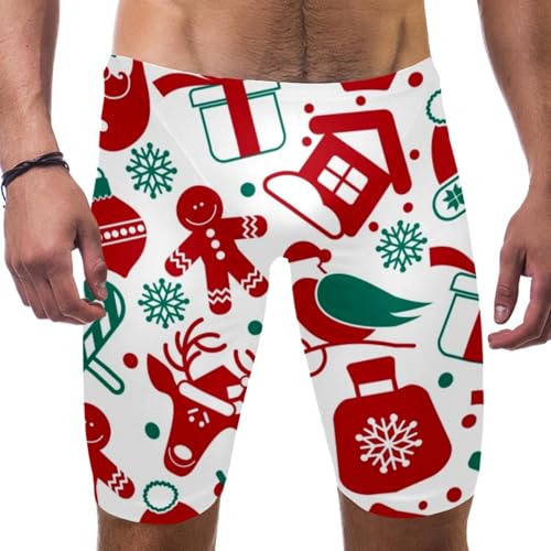 Traje de baño de Navidad para hombre en tallas S a 3XL para natación de competición