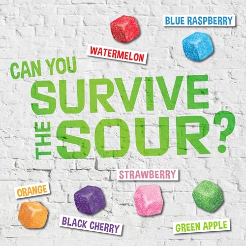 Image of WARHEADS Cubes - Sour, Sweet & Fruity Chewy Candy with New Sour Fruity Flavors: Orange, Watermelon, Blue Raspberry, Black Cherry, Strawberry & Green Apple - 2 lb Bulk Bag