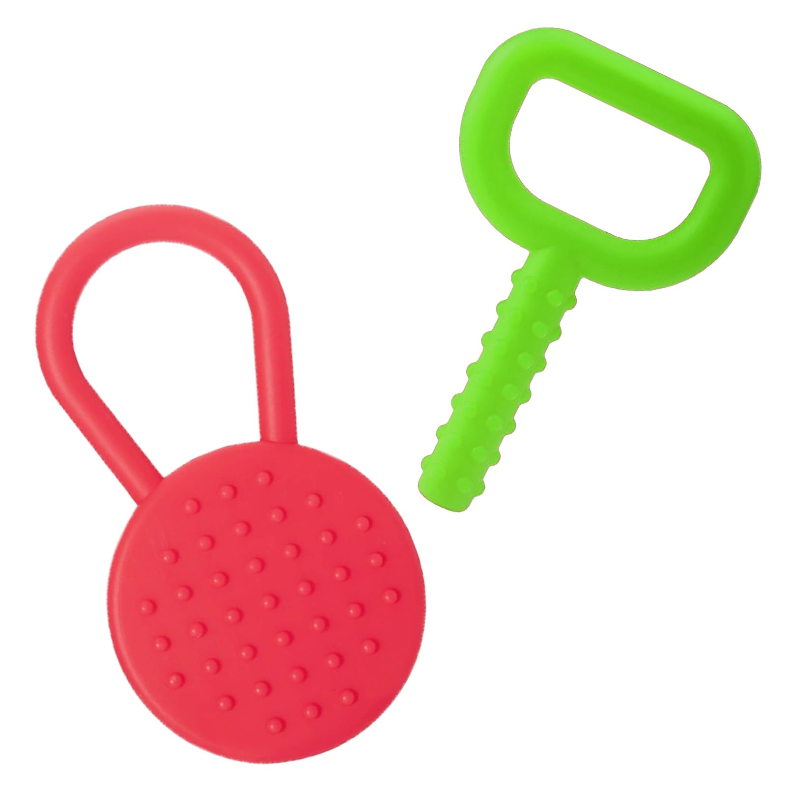 FITULABO Sensory Chew Toy 2-Pack, Lock & Key Silicone Chewing Tools for Kids, BPA-Free Oral Motor Aid for Autism & ADHD, Calming Handheld Fidget Toy for Stress Relief