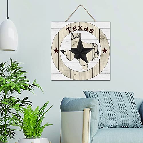 Carte du Texas en bois à suspendre de 30,5 cm pour déco murale rustique