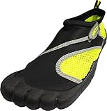 NORTY - Mens Skeletoe Aqua Water Shoe, Black, Lime 39398-9D(M) US