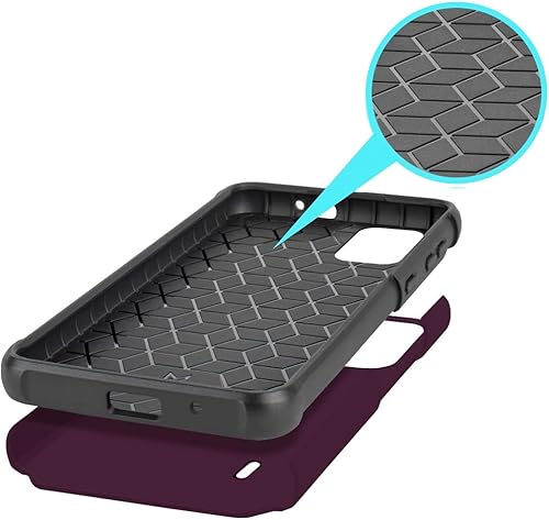 Miniatura 4 de TJS Funda compatible con Nokia C110 N156DL 5G, con protector de pantalla de vidrio templado de doble capa, soporte magnético híbrido a prueba de