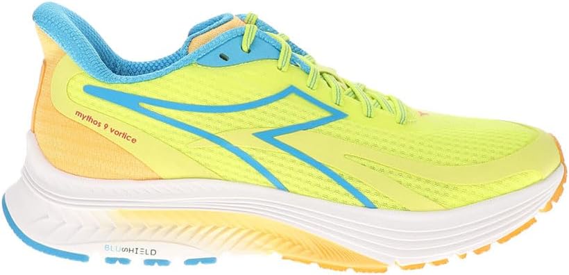 Diadora Mens Mythos Blushield 9 Vortice Running Sneakers Shoes - Yellow