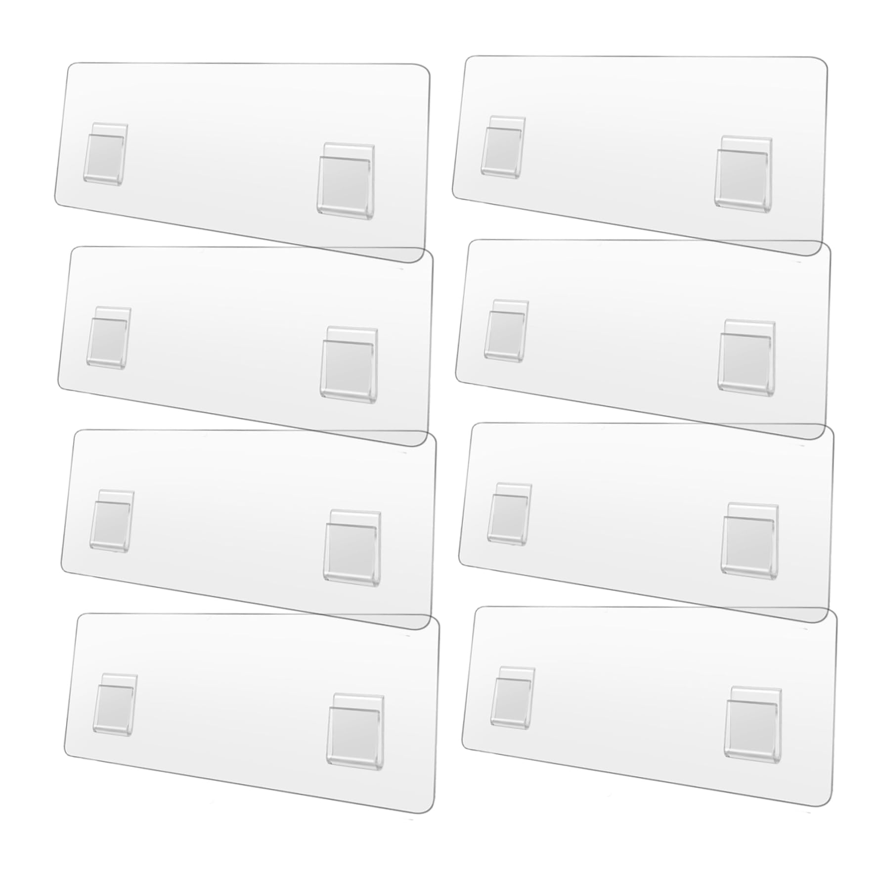 Perodlly Shower Caddy Adhesive Replacement, 8PCS 6x3 inch Waterproof No Drilling Shower Shelf Adhesive for Bathroom Kitchen Wall.