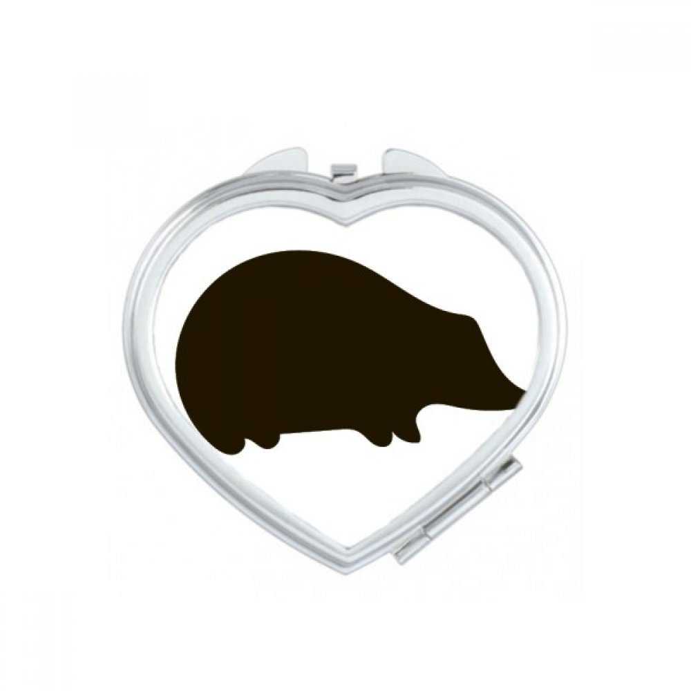 Miroir de poche portable pour retouches rapides petit miroir compact lièvre noir mignon