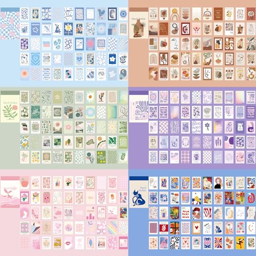 Image of 12 Sets 600 Sheets Washi Stickers for Journaling, Boho, Abstract, Vintage Scrapbook Sticker Set for Bullet Journal Art Diary Card Craft Gifts Planner Notebook