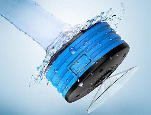 Shower Speaker, Auto Tech Waterproof Bluetooth Speaker, FM Shower Radio, Mic, and LED Mood Lights, Super Bass and HD Sound for Bathroom, Pool, Beach, Kitchen & Outdoor | Portable & Wireless Speaker