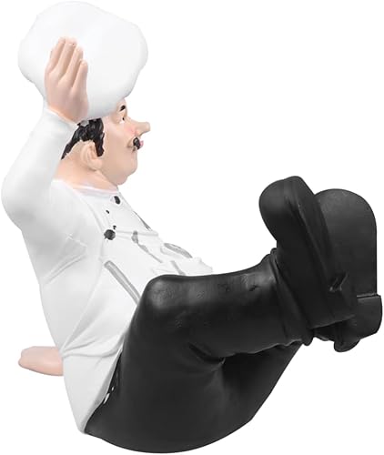 Decoración de restaurante Estatuas de Chef Decoración de Chef de Resina Adorno de Chef Modelo Chef Decoración Italiana Estatua de Chef Cocina