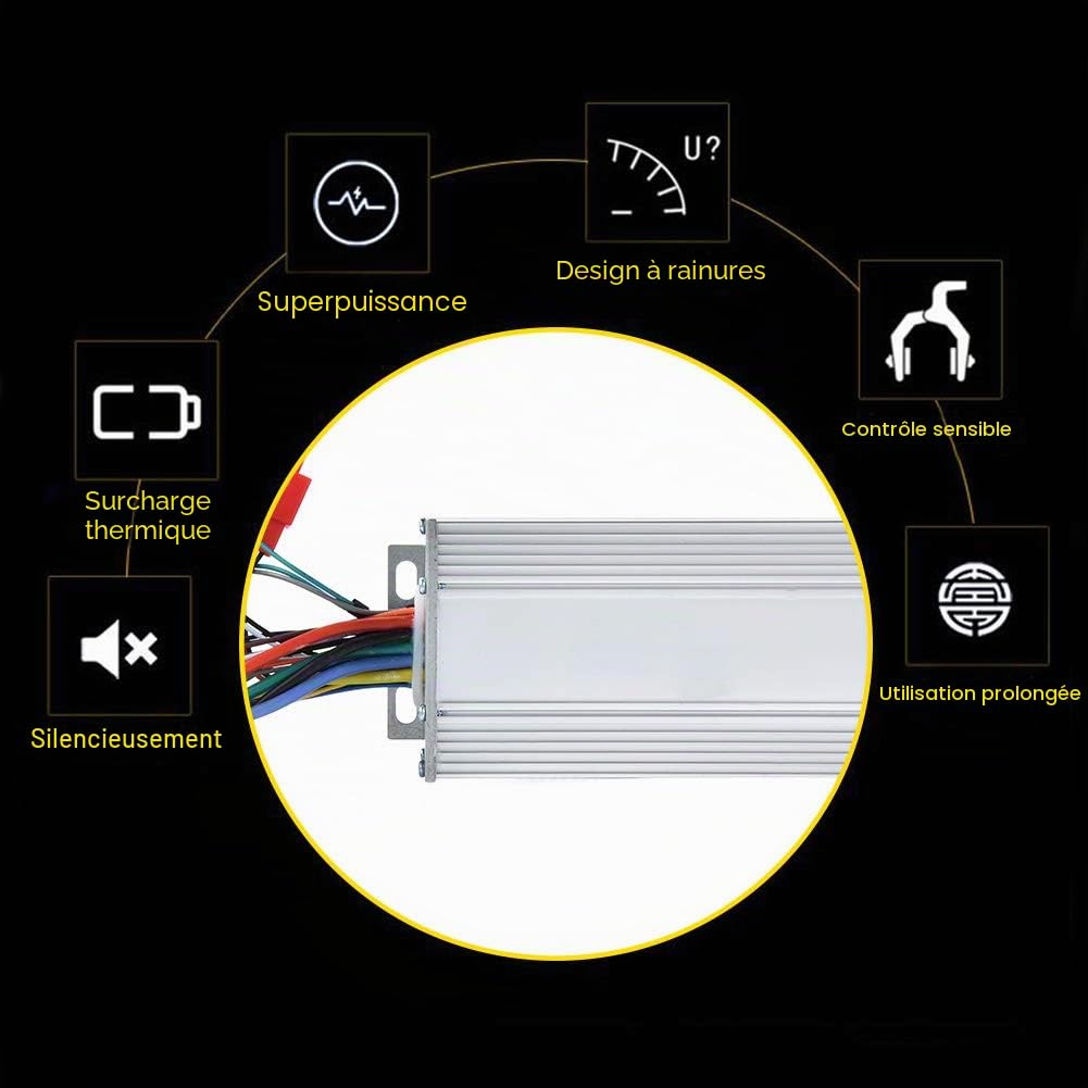 Contrôleur sans brosse de moteur, contrôleur de ue de sinus de moteur de contrôleur de vitesse de moteur de 36V/48V 1000W sans brosse pour la planche à roulettes électrique de scooter d'E-Vélo de b