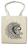 Klassische Baumwolltasche Urban Backwoods Dead Aztec Warrior Hipster Bag Beutel Stofftasche Einkaufstasche