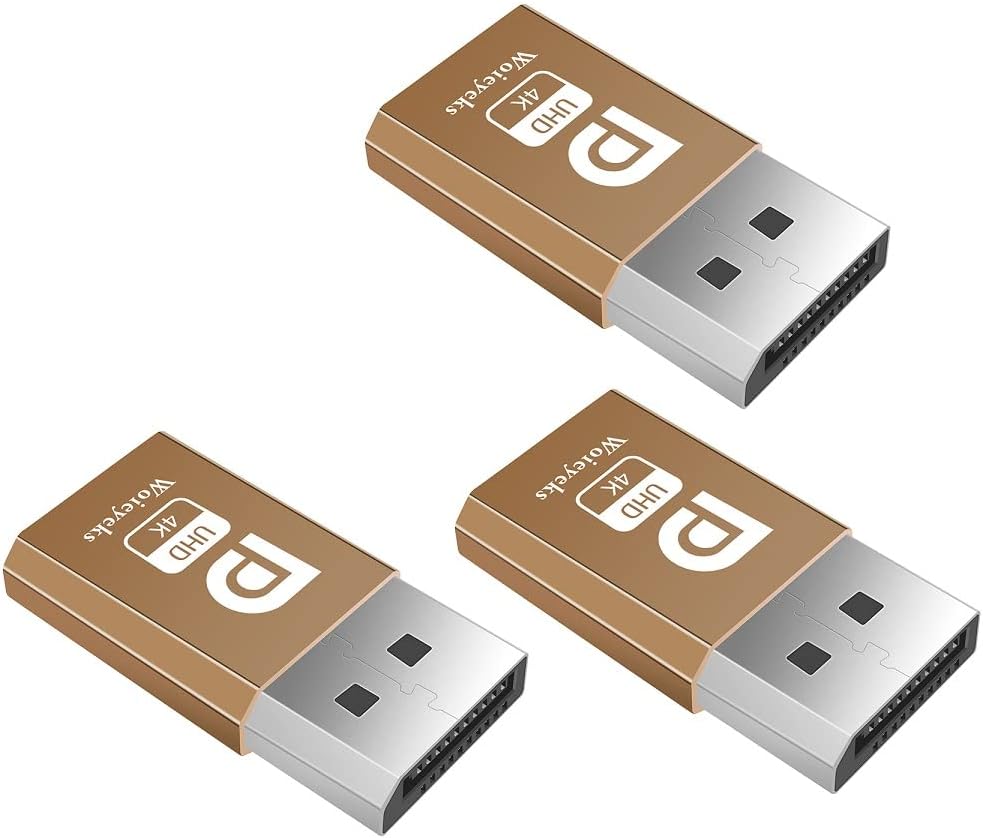 DisplayPort Headless Ghost Display EDID Emulator,Virtual Display Adapter,DP Dummy Plug 4K(fit Headless 1920x1080@60Hz/2560x1600@60Hz/3840x2160@17hz) -3 Pack