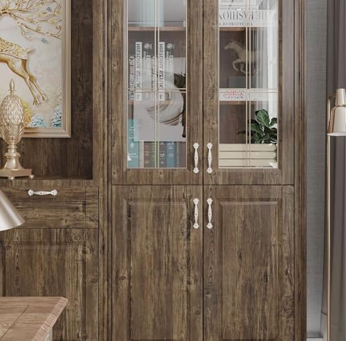 Image of WALLMATE Self Adhesive Wood Grain Wallpaper Vinyl Furniture Sticker Wood Wallpaper Kitchen Wallpaper Wooden Door Desktop Wallpapers (Rustic Wooden, 16x96 Inch)