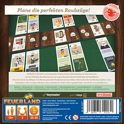 Feuerland Spiele 31017 Caper Europe, Neutral/Classic (Black, White, Gray), Medium - Image 3