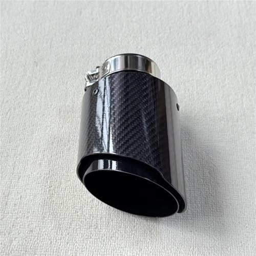 Silenciador de escape de fibra de carbono brillante y acero inoxidable para coche deportivo 4