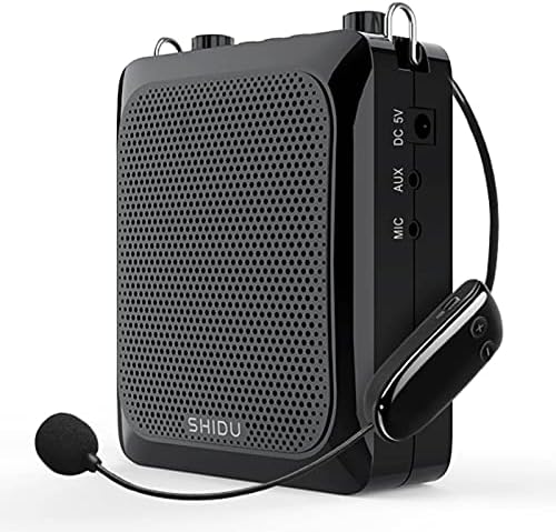 Bluetooth Voice Amplifier with Microphone Wireless Headset, 25W Loudly Personal Handsfree Portable Microphone with Speaker, Echo Amp Small Voice Amplifier for Teachers Classroom Coaches ect