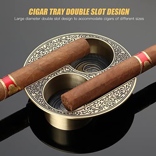 Xifei Cigar Ashtray Metal Ashtrays For Patio/Home/Table Modern Ashtrays(Gold) #TOP3