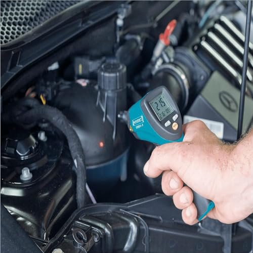 Foto von HAZET Infrarot-Thermometer 1991-1 I Kontaktloses Oberflächen Mess-Werkzeug mit Temperaturfühler, automatische Messwert-Haltefunktion und extrem großer Temperatur-Bereich: -50 bis 550 GradC