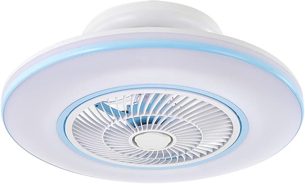 YUEGOO Ceiling Fans with Lamps,and Remote Ceiling Fans with Lights and Remote Ceiling Fan Light in Lighting Ceiling Fan Lighting Dimmable Living Room Led Light 50Cm,Blue