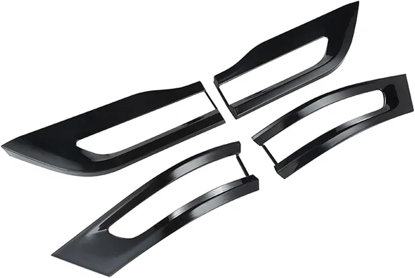 4 PCS Compatible For Jeep Grand Cherokee 2014 2015 2016 2017 2018 2019 2020 Gloss Black Rear Fog Lamp Frame Tail Light Lamp Cover ABS Trim