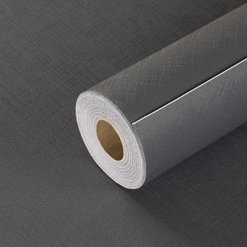 Peel and Stick Wallpaper Self-Adhesive Contact Paper,15.7" x 197" Gray