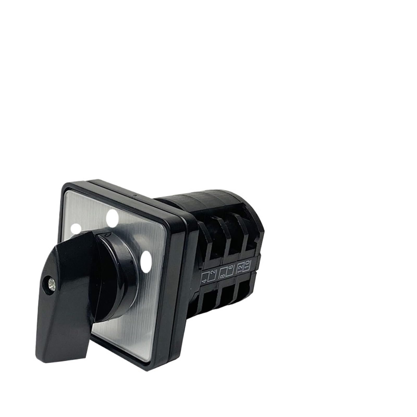 ZDVHOMCB LW8-10/3 Manual Changeover Rotary Cam Switch Three Poles 10A 12 Terminals Sliver Contacts 10amp Interruptor(ON OFF ON)