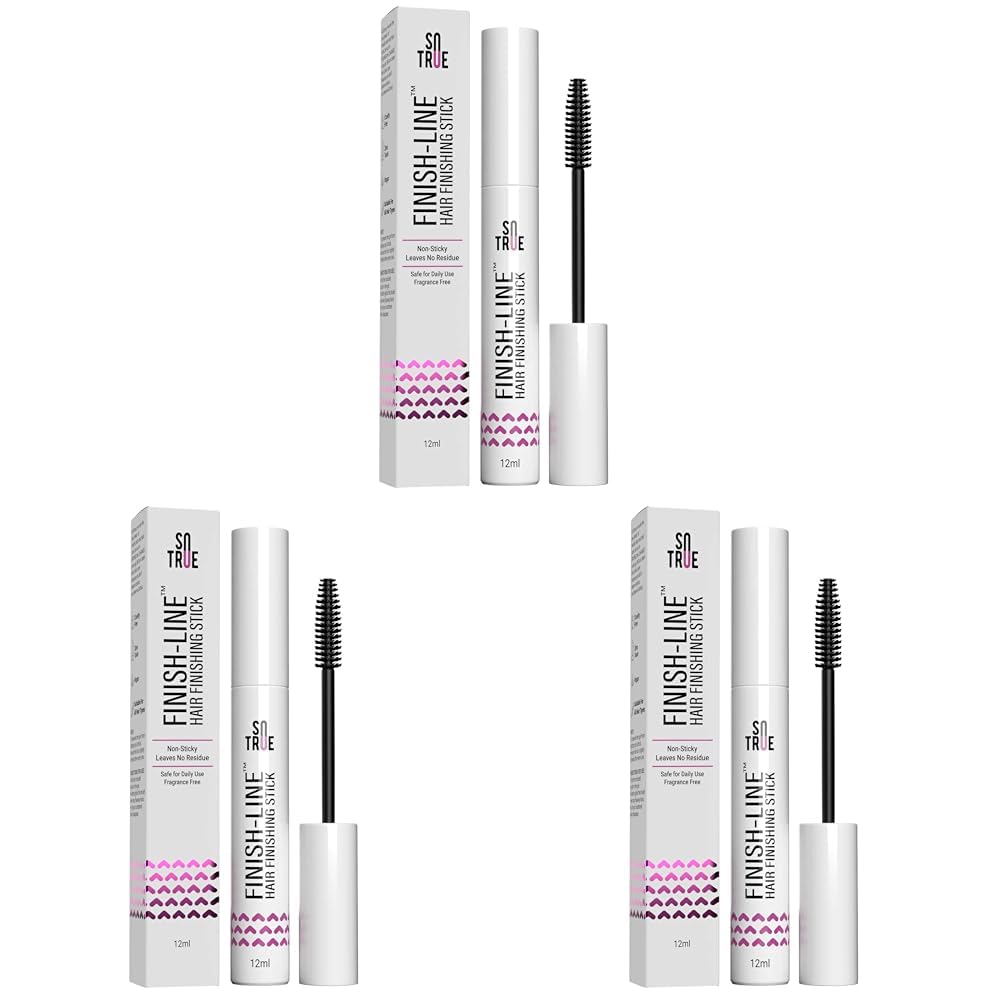 Sotrue Finish Line Hair Finishing Stick For Women 12ml | Anti Flyaway for Smooth, Non-Greasy, and Non-Oily Look | For all Hair Types (Pack of 3)