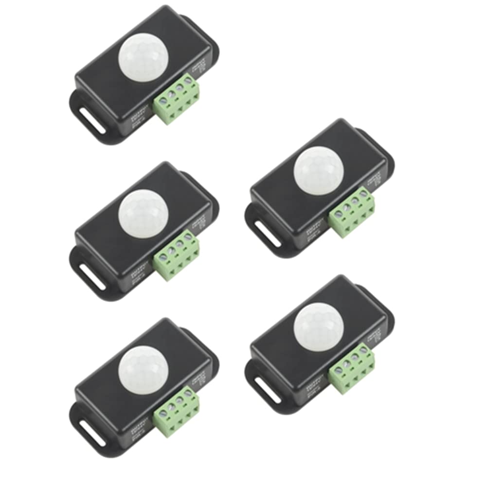 Littimoon Automatic Adjustable PIR Motion Sensor Switch IR Infrared Detector Light Switch Module DC 12 24V 8A for LED Strip