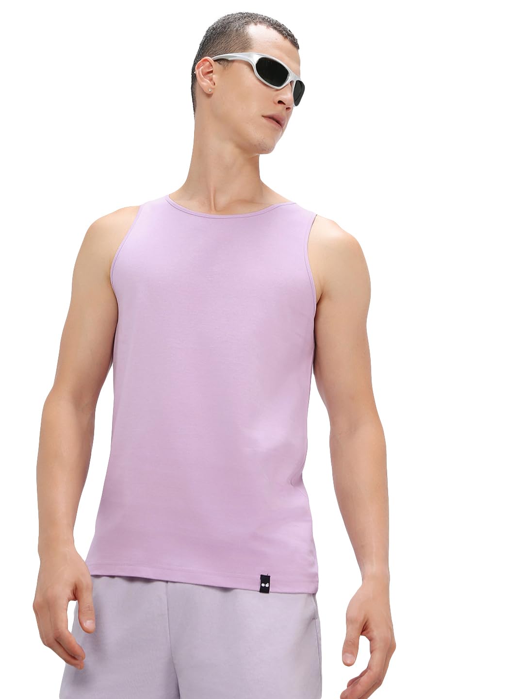 bewakoof Men's Solid Regular Fit Sleeveless Round Neck Cotton Vest-picture-30