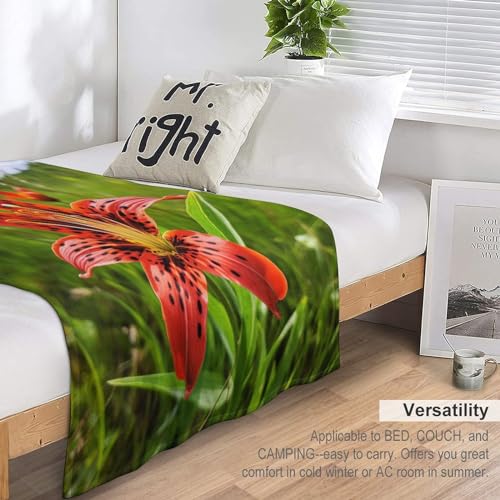 Couverture polaire flannel fleur extra doux et lavable en machine