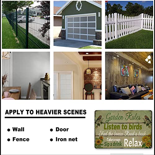 Garden Rules Sign,Vintage Garden Metal Tin Signs Plaque For Home Yard Garden Porch Patio Shed Decor 12''X8'' #TOP5