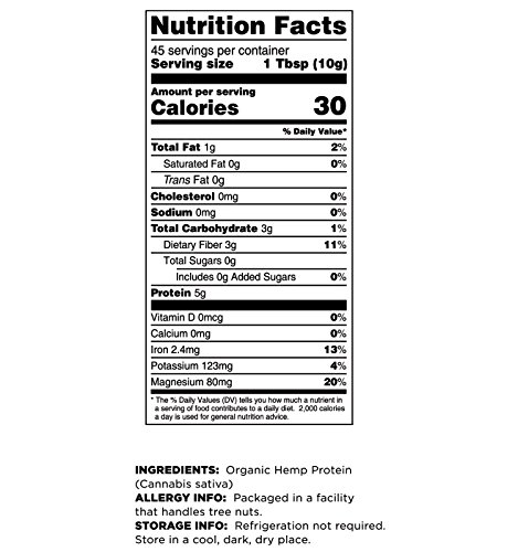 Terrasoul Superfoods Organic Hemp Protein Powder (50% Protein), 2 Pounds #TOP3