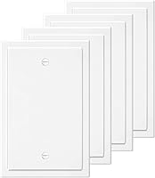 Vista 8 de Placa de Pared Decorativa de Borde Moderno de 1-Gang para Cubierta de Interruptor y Tomacorriente, Placa Frontal Eléctrica Dúplex Individual