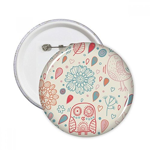 Badge Chouette Fleur à offrir en cadeau créatif pour fan de nature