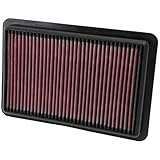 Passform: fahrzeugspezifisch K&N Motorluftfilter: hohe Leistung, Premium, waschbar, Ersatzfilter: kompatibel mit 2010-2019 Mazda L4 2.0/2.3/2.5L (CX-5, 3, 6, Atenza, Biante, Premacy, Axela), 33-2480