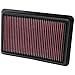 Produktbild K&N Motorluftfilter: hohe Leistung, Premium, waschbar, Ersatzfilter: kompatibel mit 2010-2019 Mazda L4 2.0/2.3/2.5L (CX-5, 3, 6, Atenza, Biante, Premacy, Axela), 33-2480