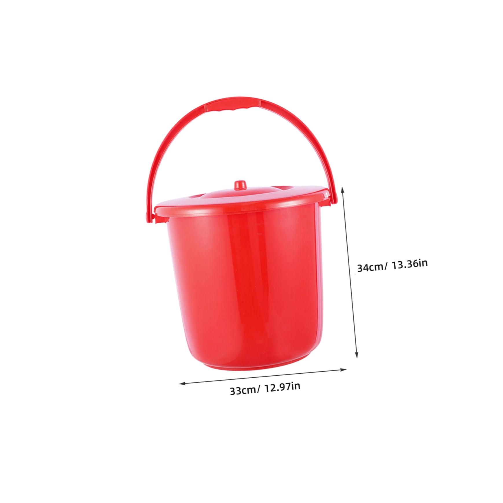 WOFASHPURET Chamber Pot Handle Portable for Home Travel Elderly Pregnant Boys and Girls Red Plastic Easy to Clean Lid