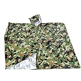 ★Poncho de manta de doble cara: uso de doble cara, un lado es naranja/verde/camuflaje, el otro lado es plateado. El color brillante y el material reflectante también se pueden usar como señal de socorro y pueden ayudar al personal de rescate a identificar rápidamente.
