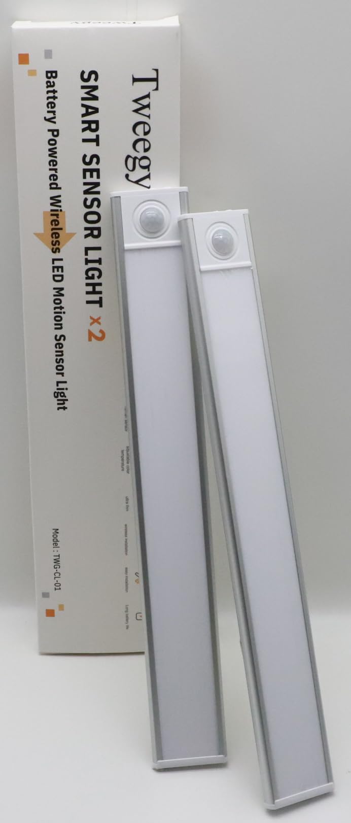 Tweegy Under Cabinet Lights, 54 LED Rechargeable Battery Operated Motion Sensor Light Indoor, 11.8 inches Dimmable Closet Lights