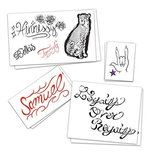 Cosplay Female Singer Temporary Tattoos | Halloween Costume Idea | Skin Safe | Made In The Usa | Removable #TOP27