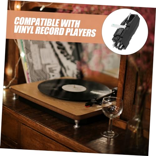 Toyvian Dwuigłowa Głowica Gramofonowa z Igłą Gramofonową Gramofony Igła Gramofonu Rysik i Do Płyt Winylowych Wymienna Igła Do Gramofonu Obrotnica Skrzynka Gramofonu Plastikowy Odtwarzacz