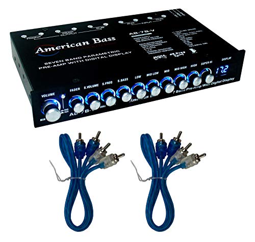 7 Band Digital Equalizer w/Built-in 7V Line Driver + 2X 18 2 Ch