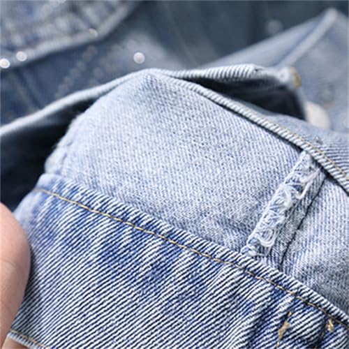 girls jeans jackets cute embroidery ripped open front collar denim coats kids distressed long sleeve casual jackets2