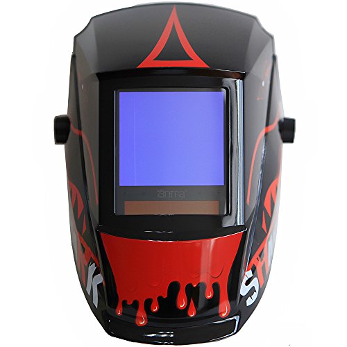 Antra True Color Wide Shade Range 4/5-13 Jumbo Screen 3.86X3.5" Auto Darkening Welding Helmet Ah7-860-7315 With Solar Power Tig Mig/Mag Mma Plasma Grinding 6+1 Extra Lens Covers #TOP1