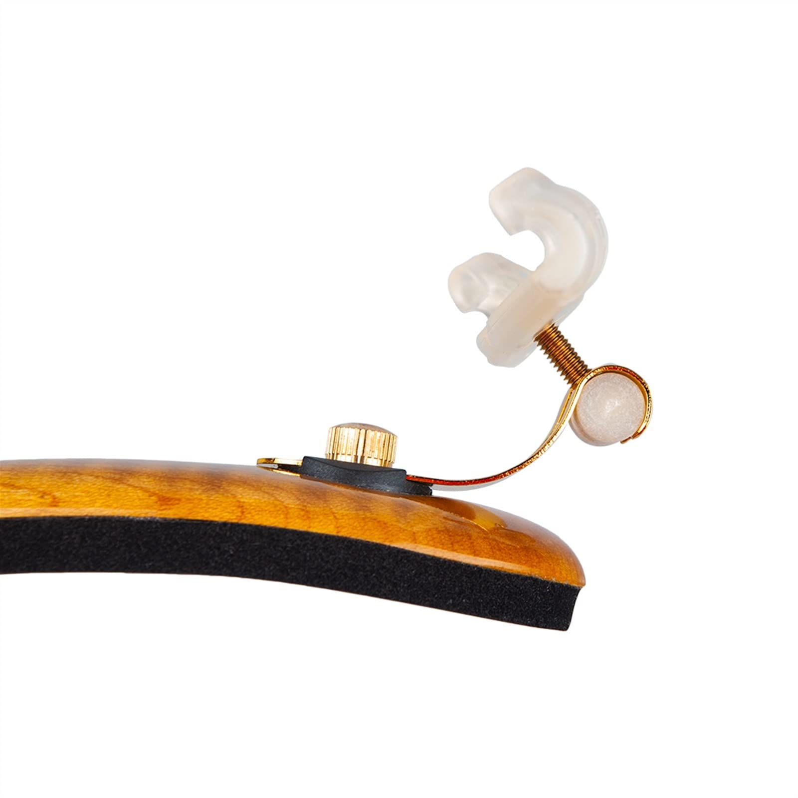Accessori per Violino Poggiaspalla per Violino 3/4 4/4 in Legno di Acero Fiammato per Violino Acustico/Elettrico con Raccordi in Ottone
